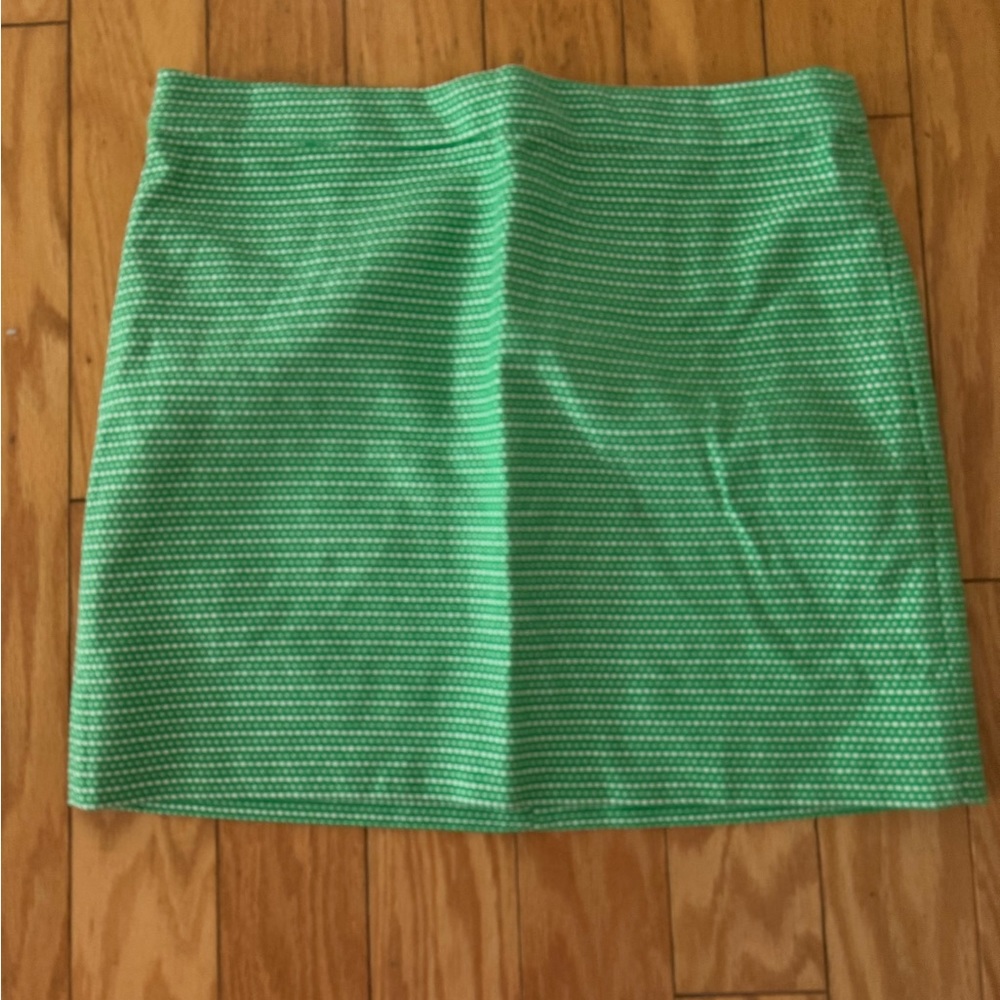 🎉5 items for $15!🎉 NWT j crew green and white polka dot skirt - Picture 2 of 4